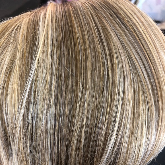 Cheap blonde mix Sidepart Bob wig